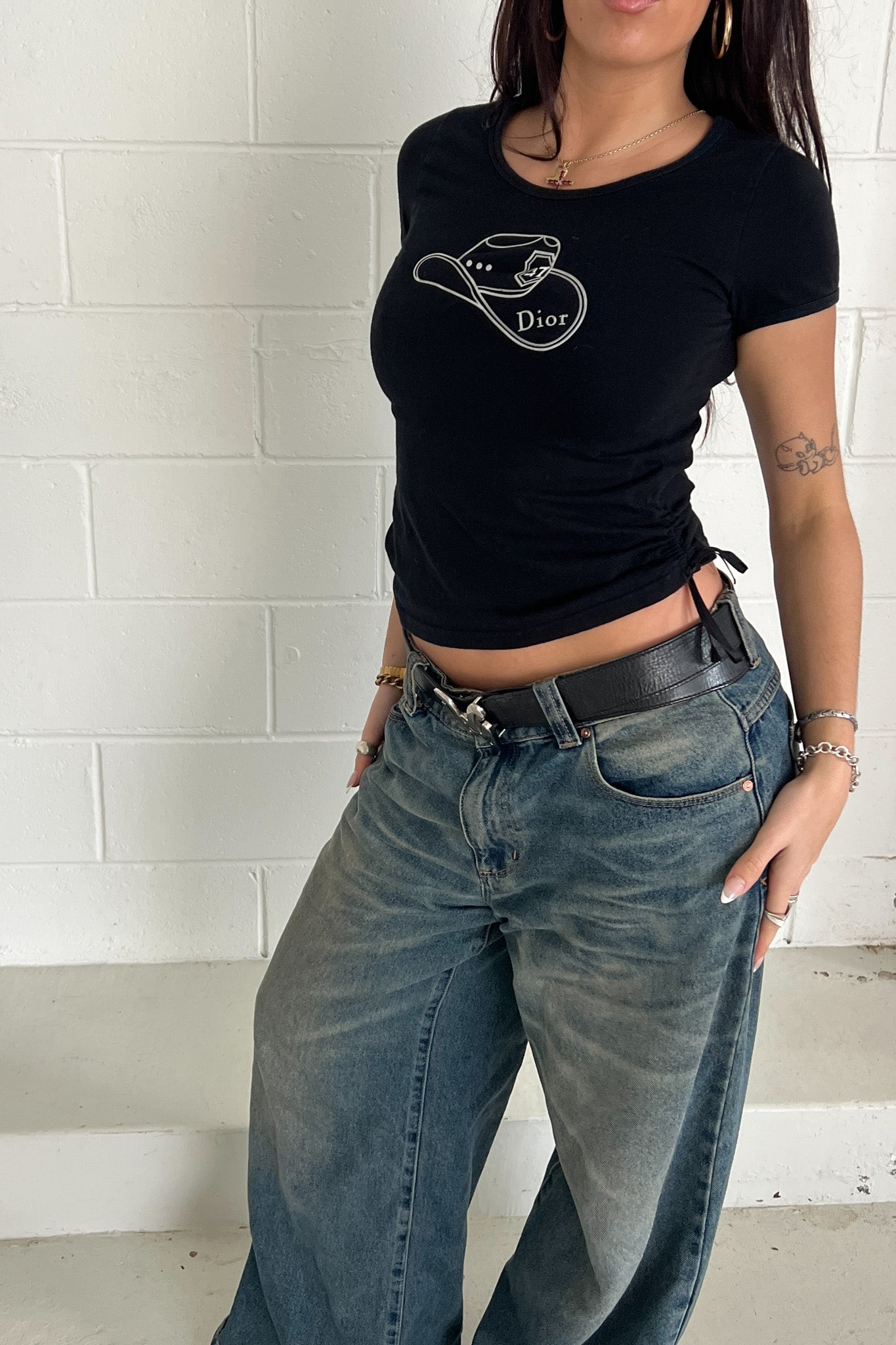 DIOR silver living cowboy graphic tank