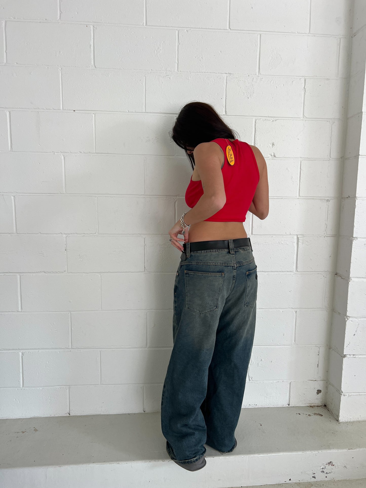 VON DUTCH Crop - Red + white ★ Size XS