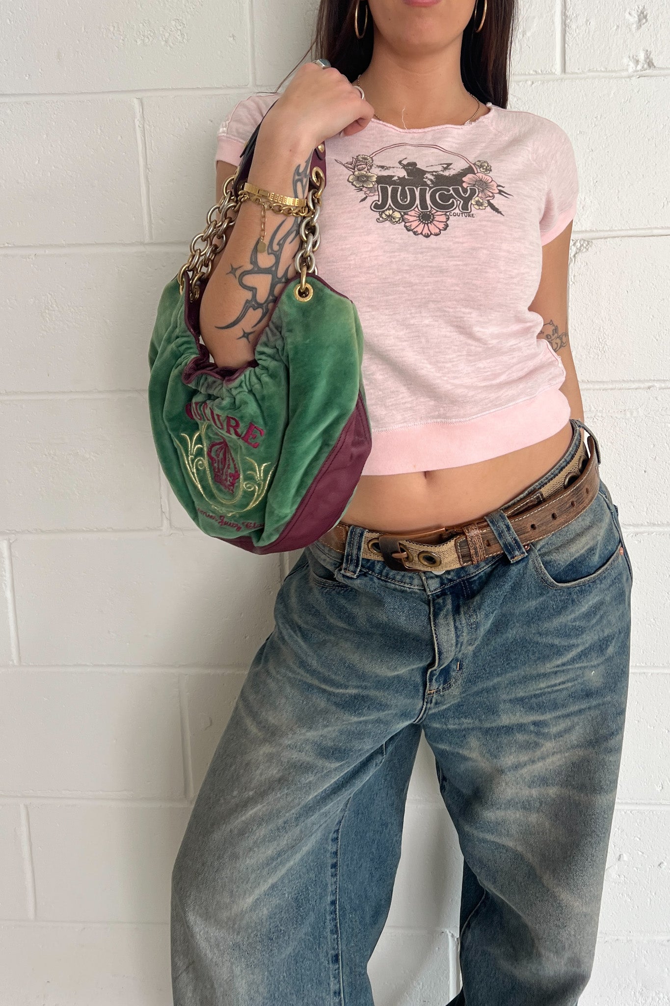JUICY COUTURE open neck T-shirt ★ Size 10