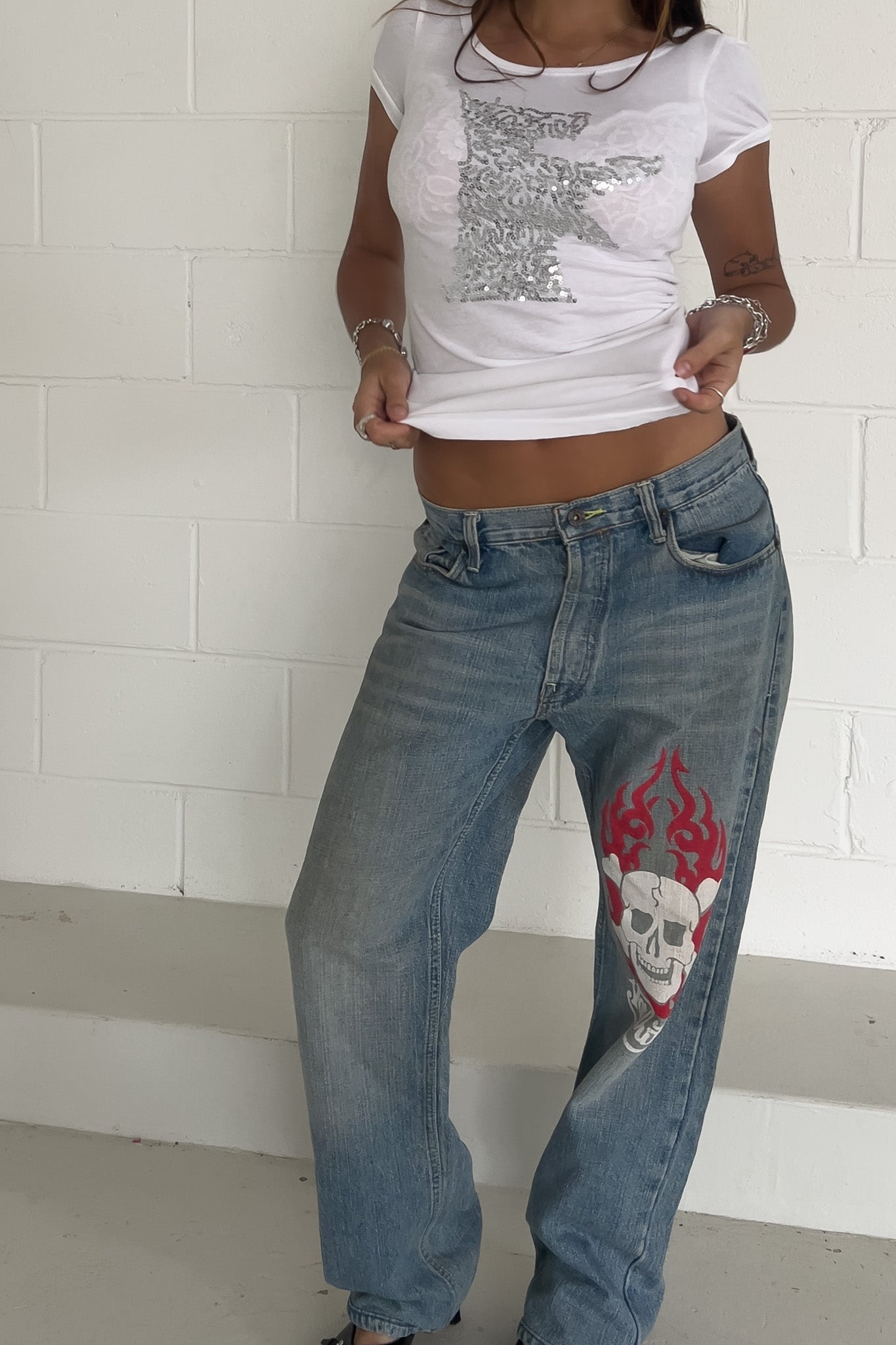 JUICY COUTURE sequin scotty dog T-Shirt ★ Size estimated small