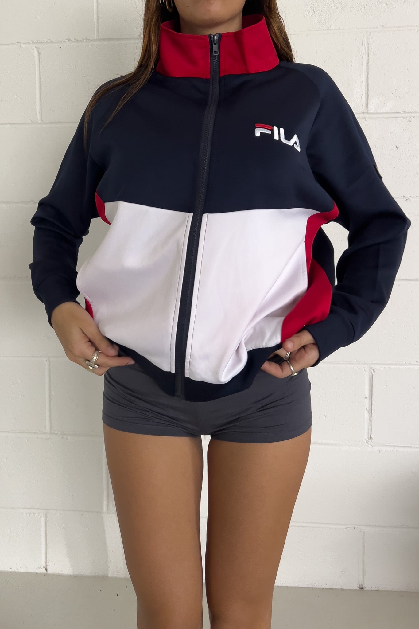 FILA navy track jacket ★ Size Est small