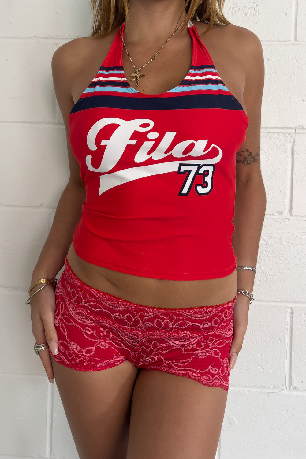 FILA red summer tank ★ Size estimated small
