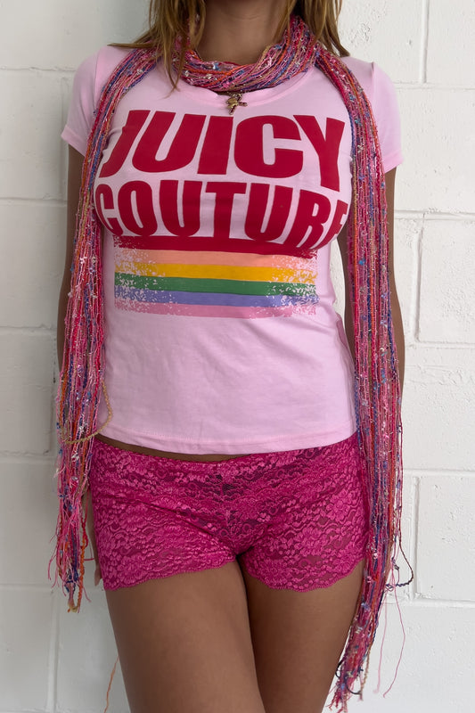 JUICY COUTURE rainbow T-Shirt ★ Size large