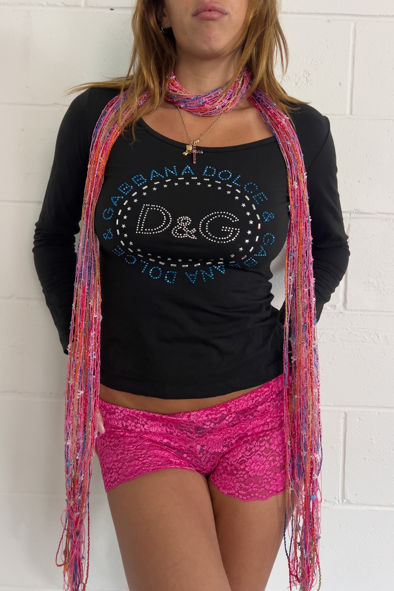 DOLCE & GABBANA embellished longsleeve ★ Size estimated small