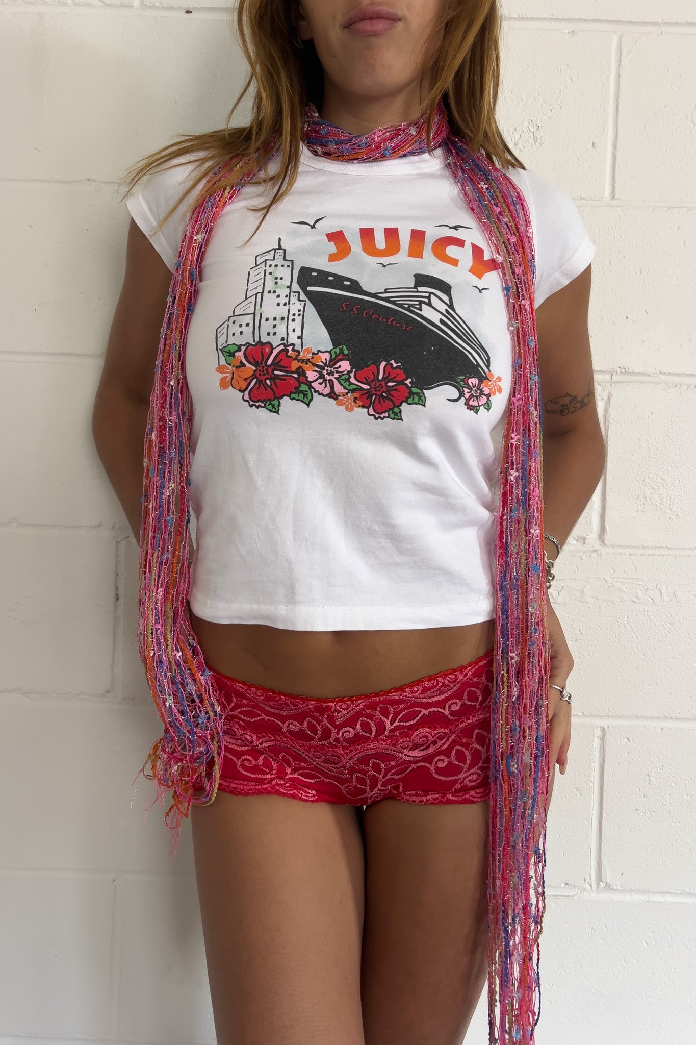 JUICY COUTURE ship graphic T-Shirt ★ Size small
