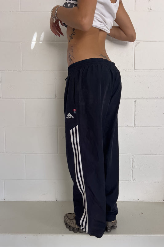 ADIDAS navy + white trackpants ★ Size XXL