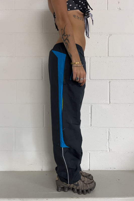 ADIDAS black + blue trackpants ★ Size 176