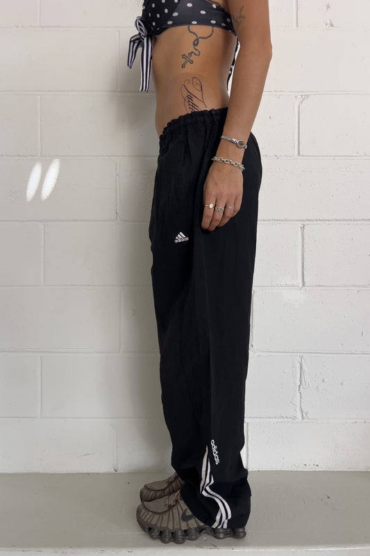 ADIDAS black + white trackpants ★ Size estimated large