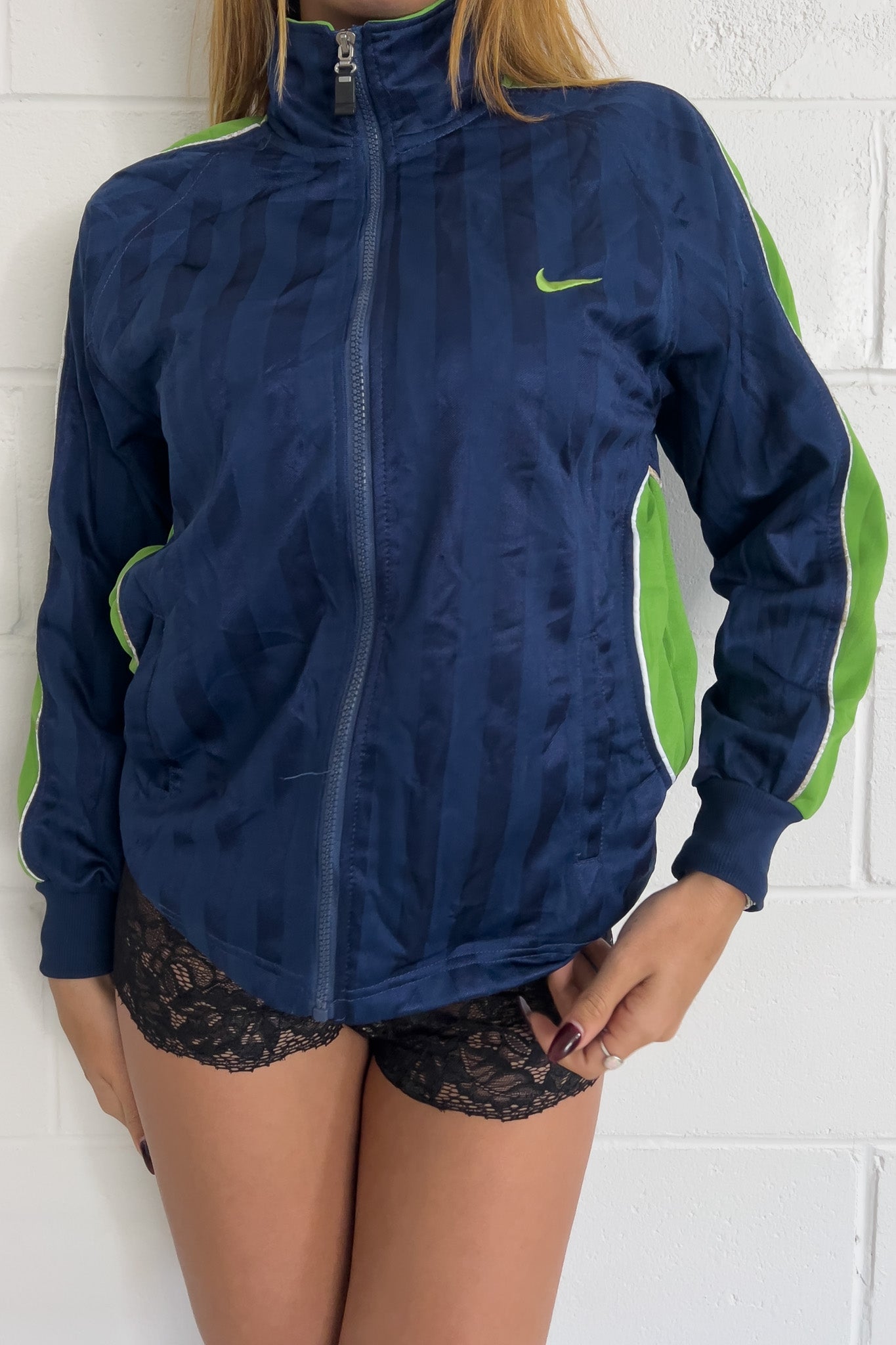 NIKE green+ navy jacket ★ Size extra small
