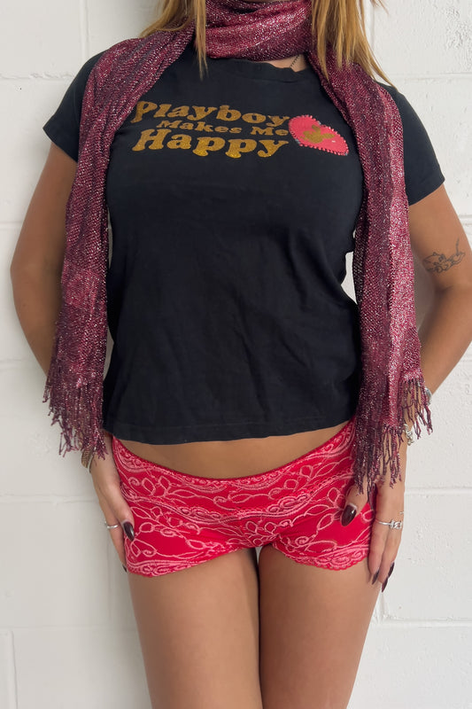 PLAYBOY 'Makes me happy' T-Shirt ★ Size medium