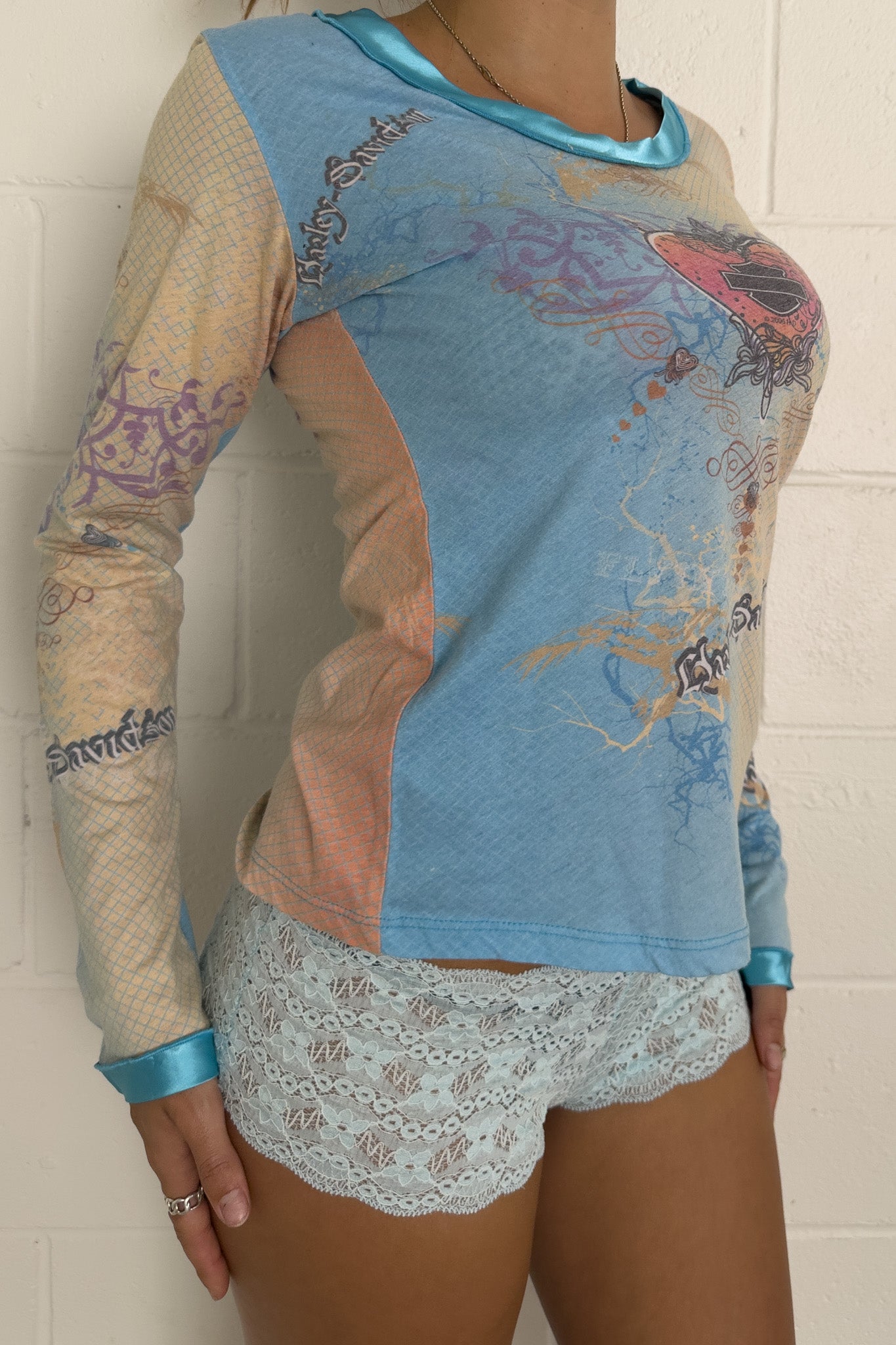 HARLEY DAVIDSON multicoloured longsleeve ★ Size large