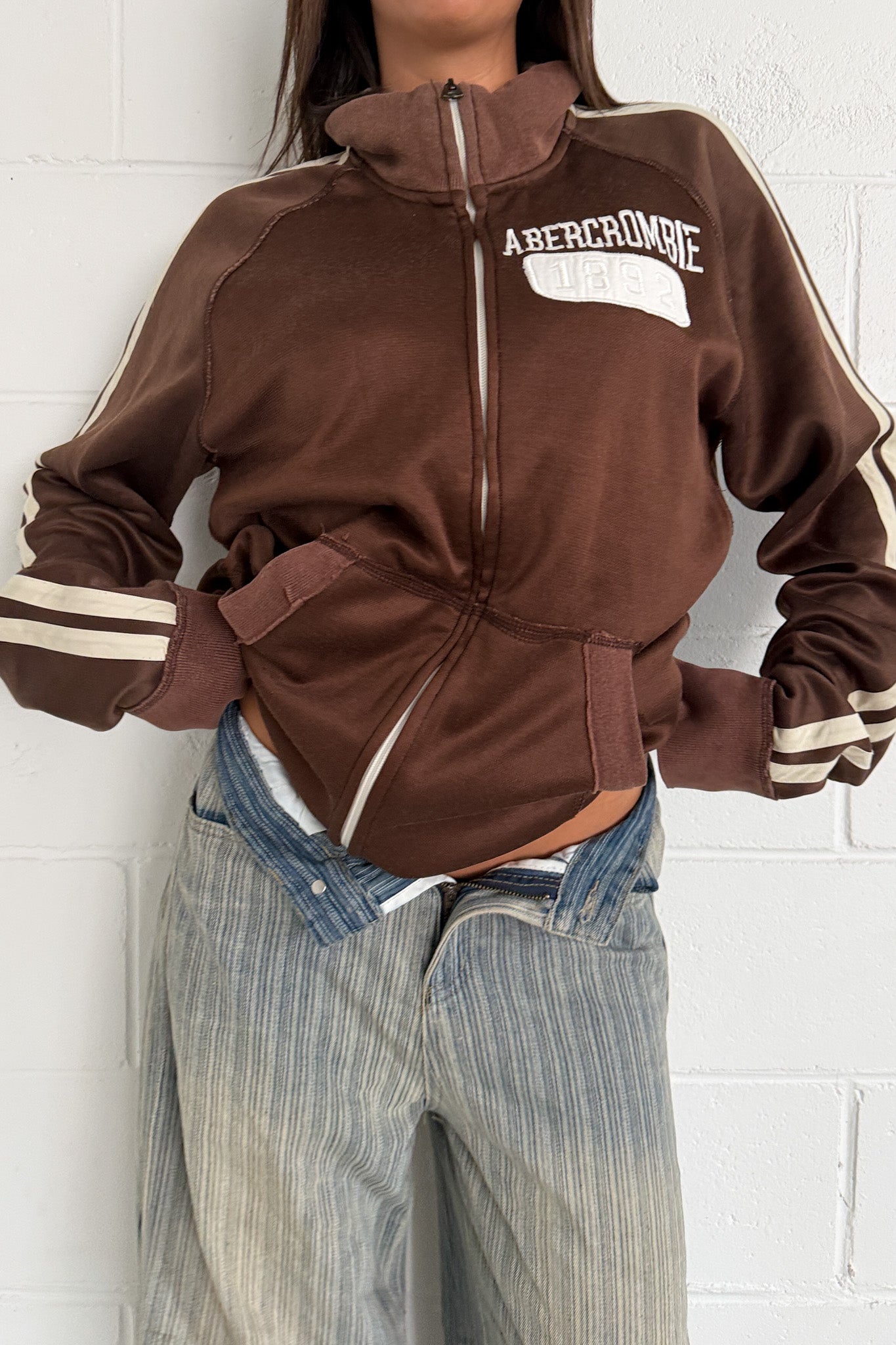 ABERCROMBIE brown jacket ★ Size XL