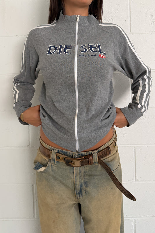DIESEL grey zip up jacket ★ Size Small