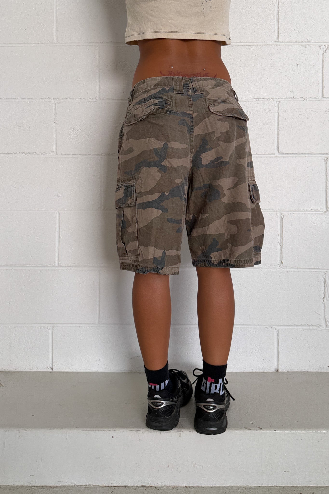 Brown camo shorts ★ One size adjustable waist