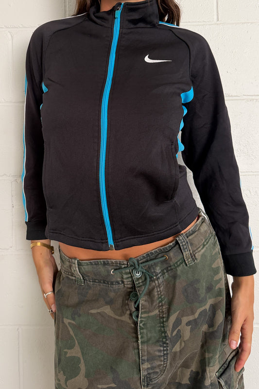 NIKE black + blue track jacket ★ Size medium