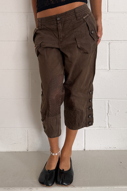 Dark brown capris ★ Size est small