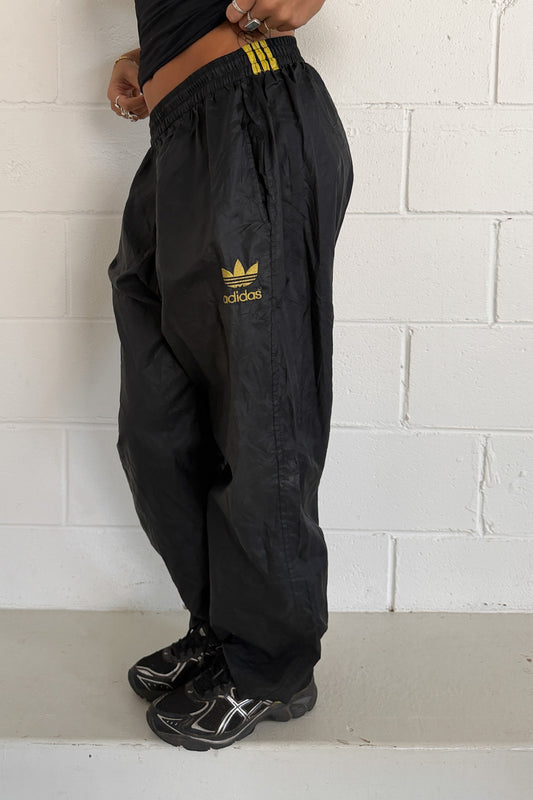 ADIDAS gold logo track pants ★ Size small-medium