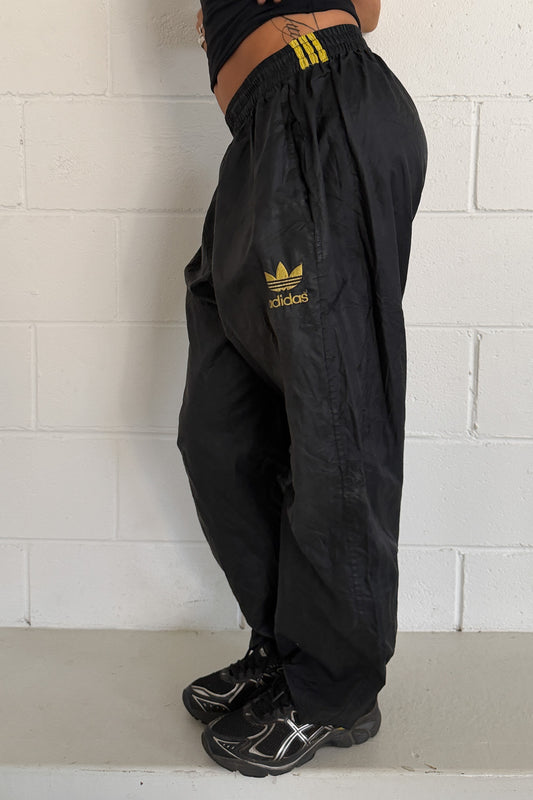 ADIDAS gold logo track pants ★ Size small-medium