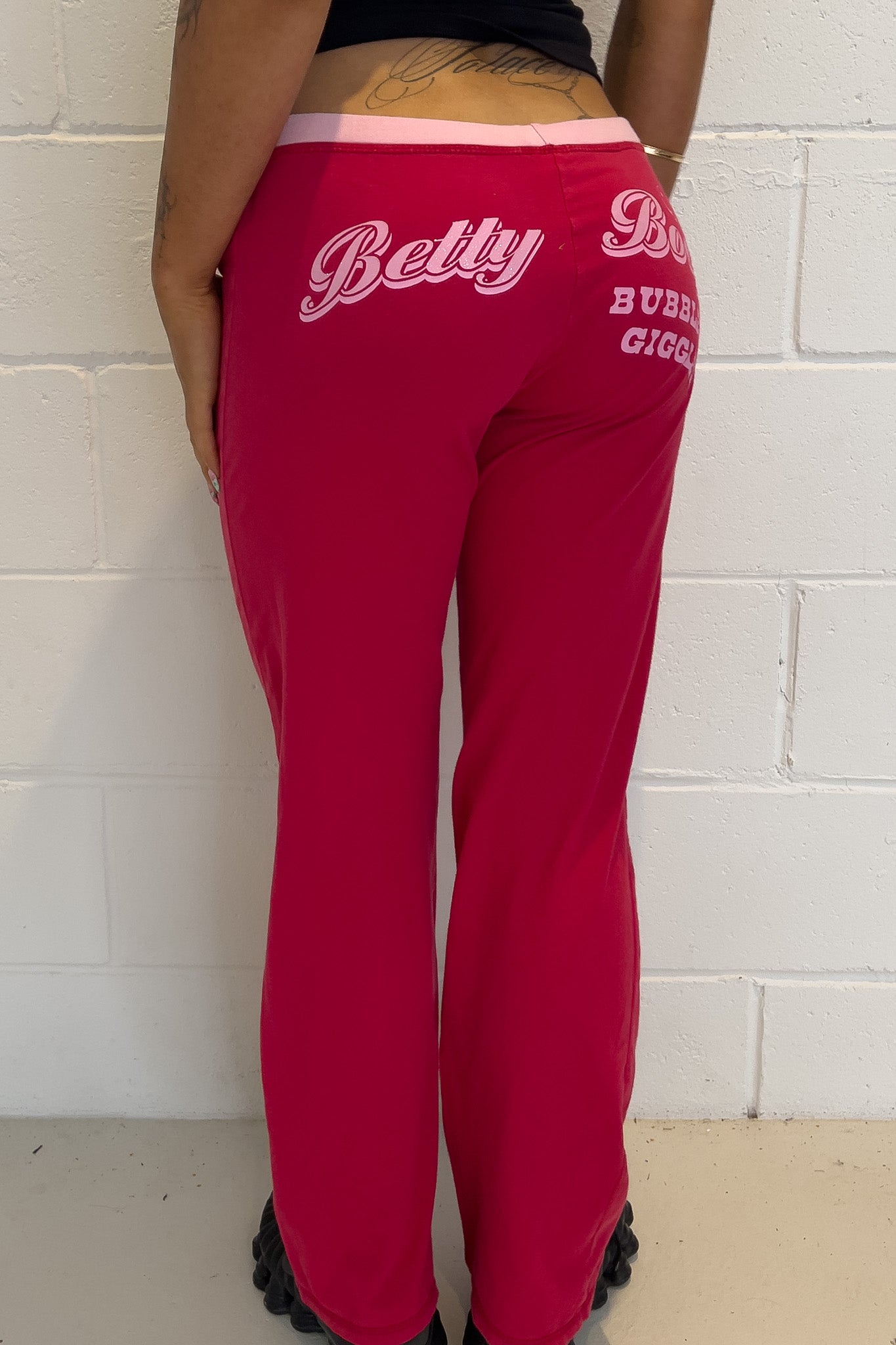 BETTY BOOP pink track pants ★ Size labelled medium