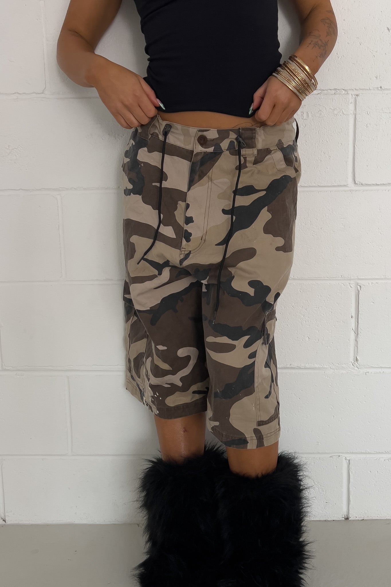 RENEGADE brown camo shorts ★ One size (Adjustable drawstring)