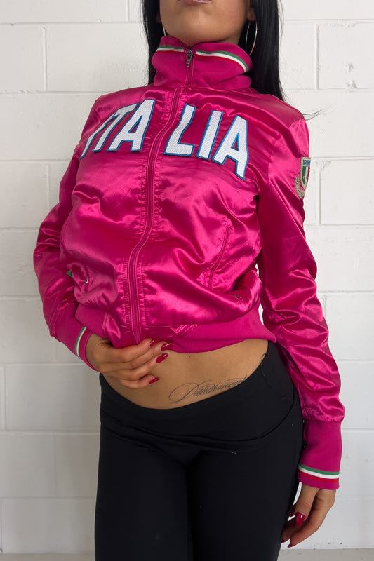 ITALIA pink track jacket ★ Size labelled large