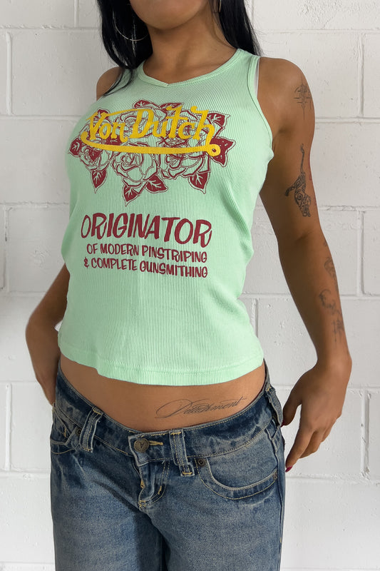 VONDUTCH lime green tank ★ Size estimated small