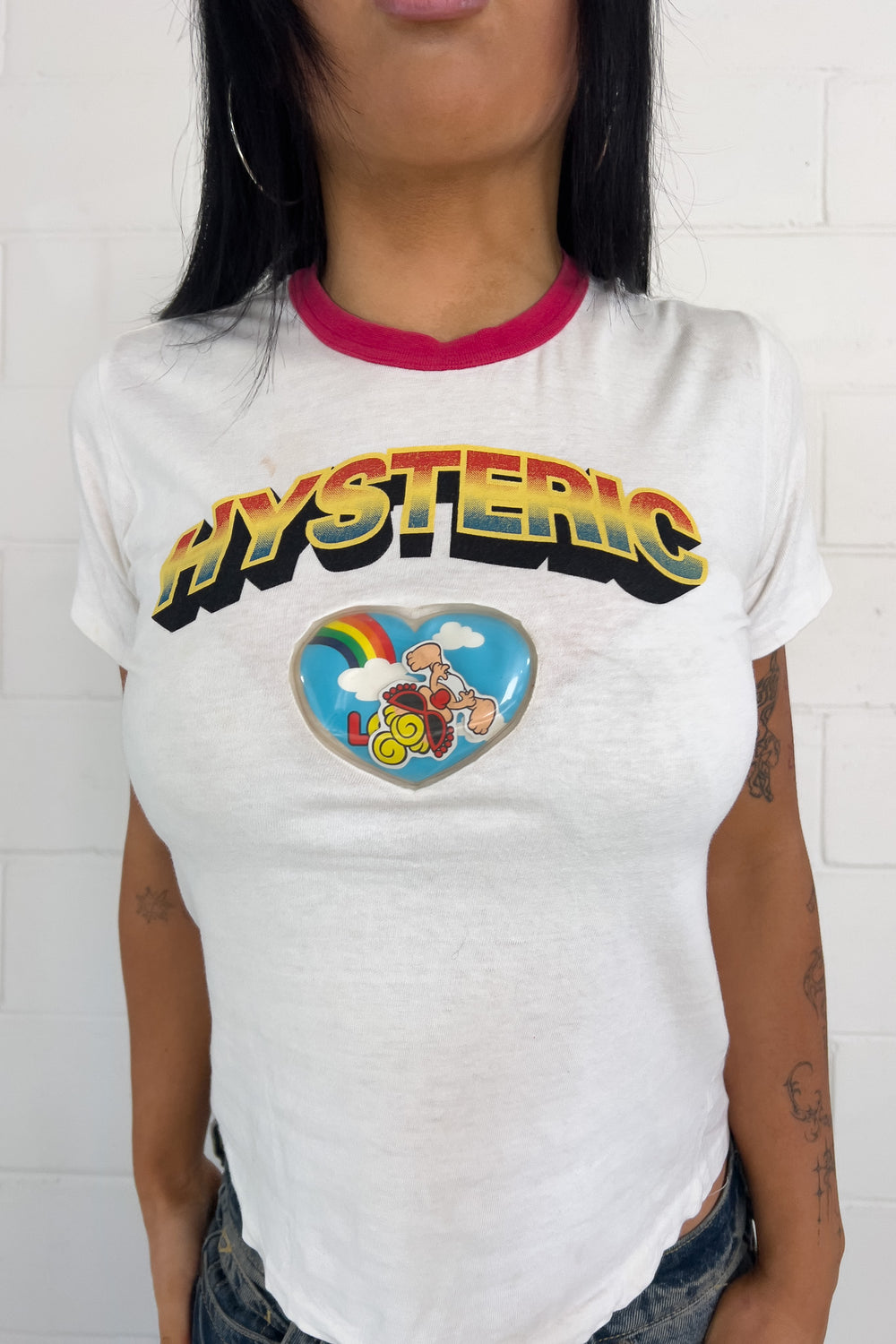 HYSTERICS white "interactive" tee ★ Size est medium