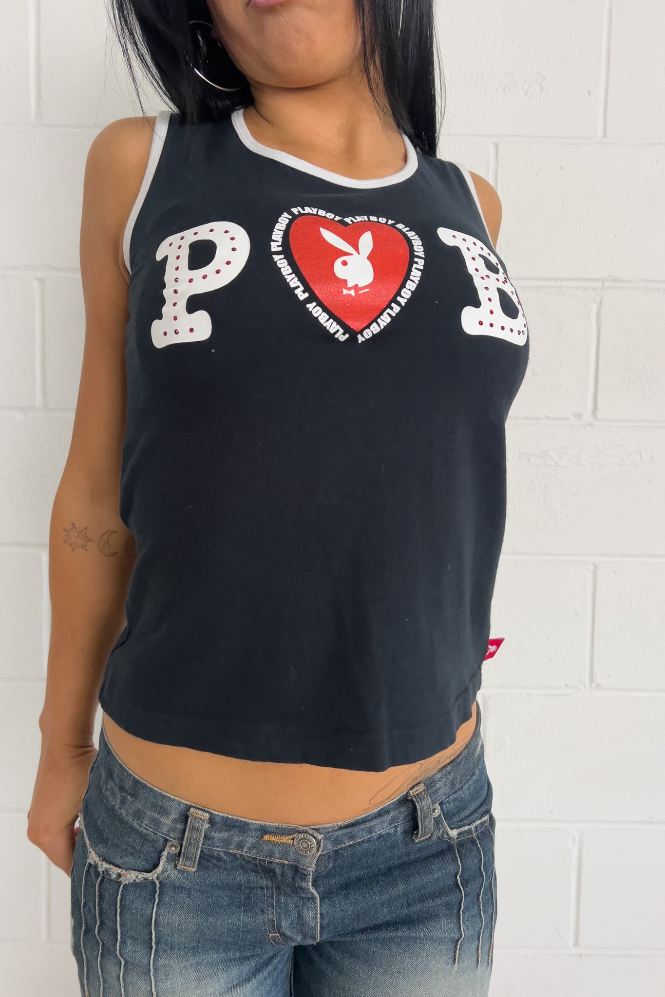 PLAYBOY P<3B graphic tank ★ Size Medium