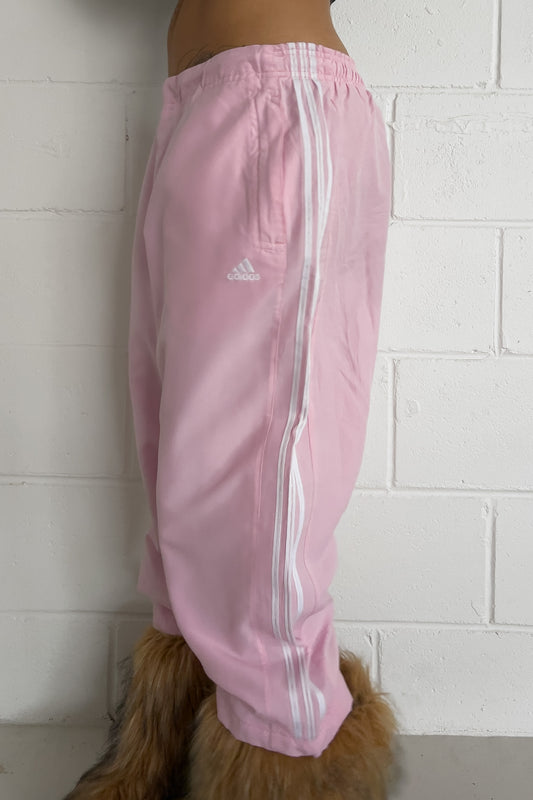 ADIDAS pink track capris ★ Size labelled X large (Adjustable drawstrings)