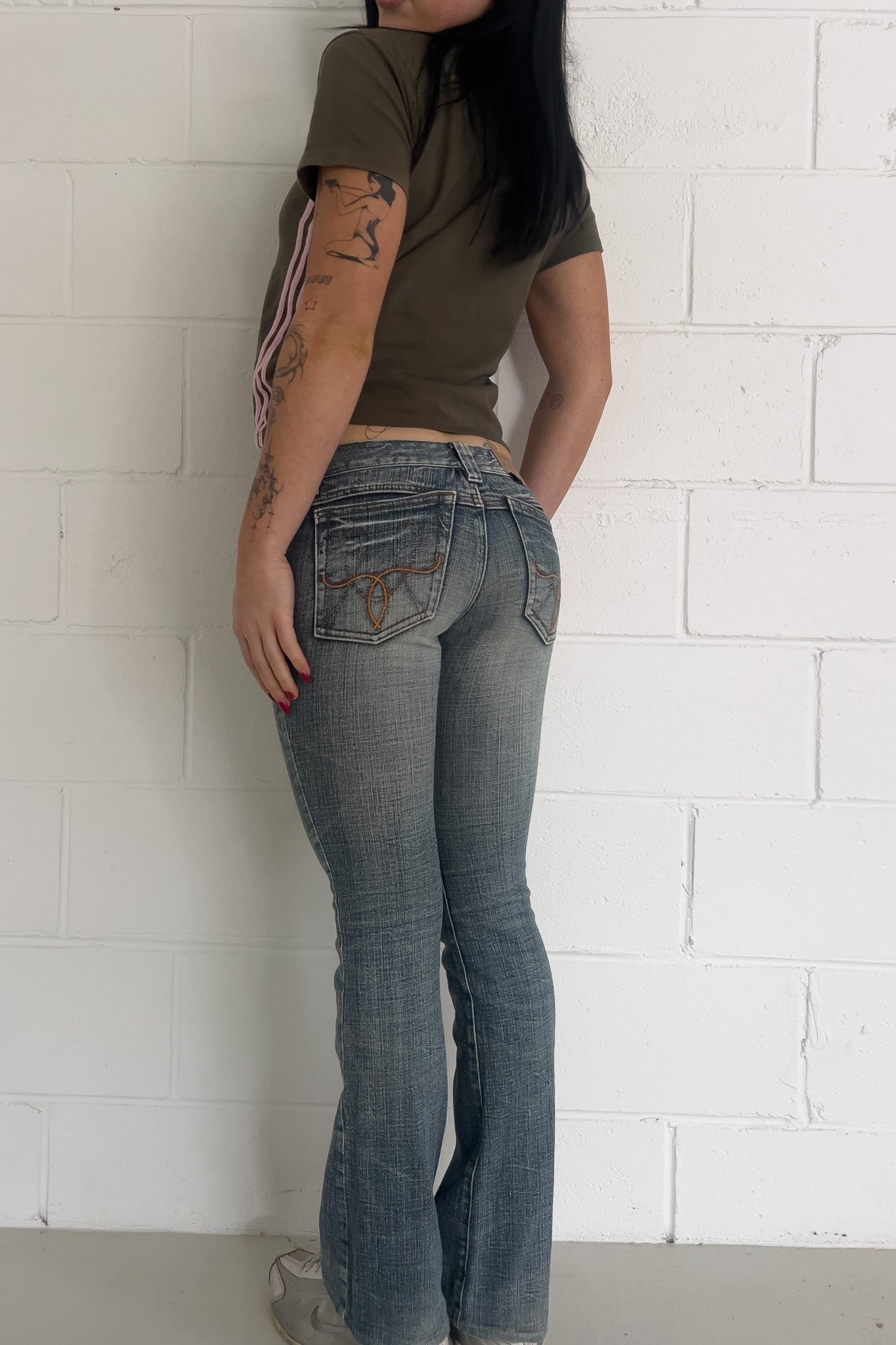 THE VINTAGE HANDAED denim jeans ★ Size est xs