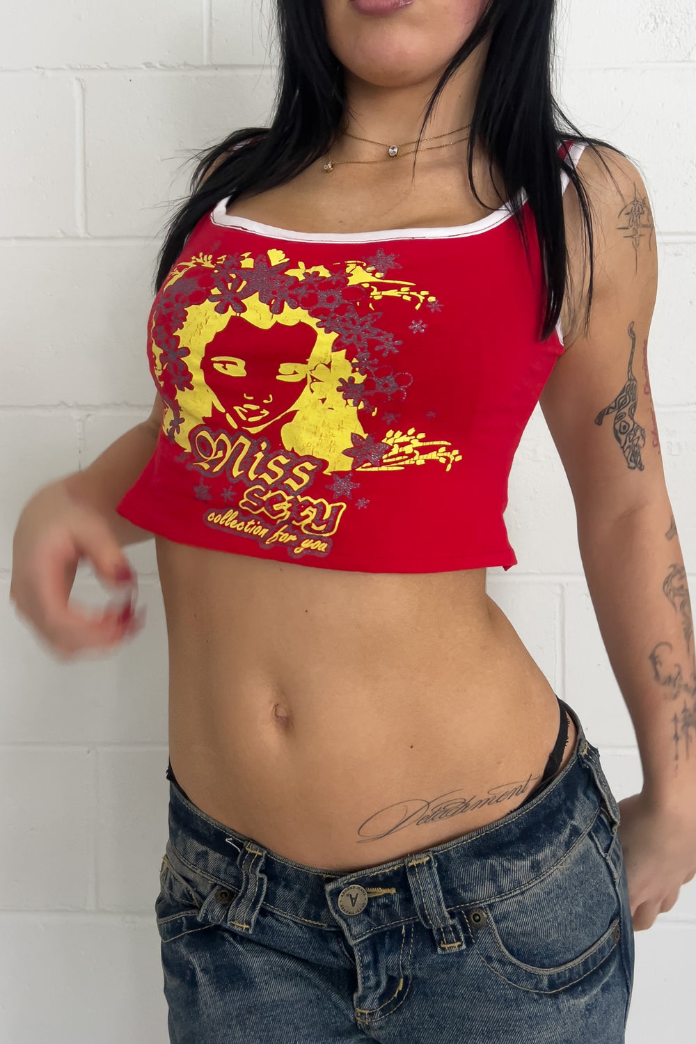Red "miss sexy" tank ★ Size est medium