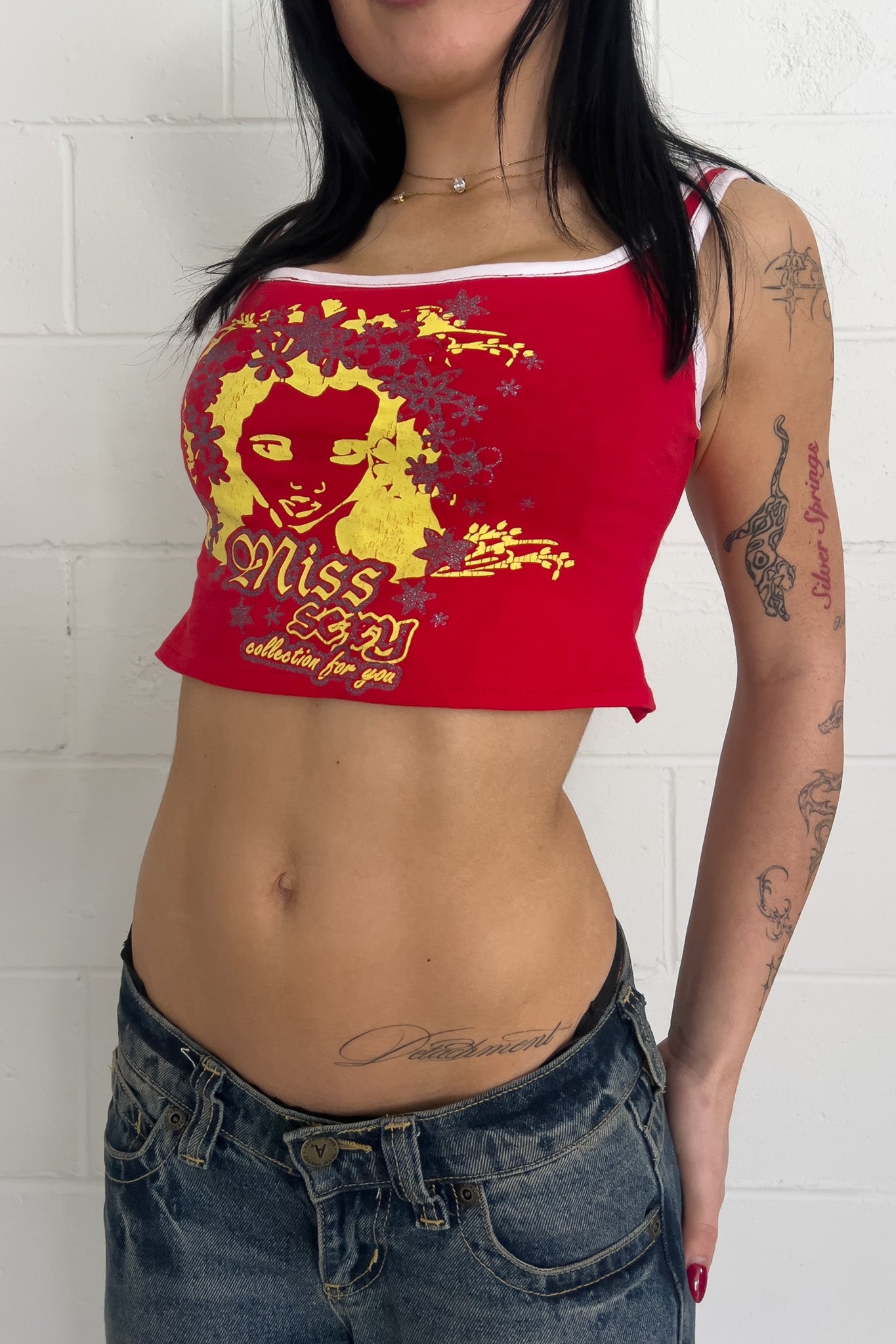 Red "miss sexy" tank ★ Size est medium