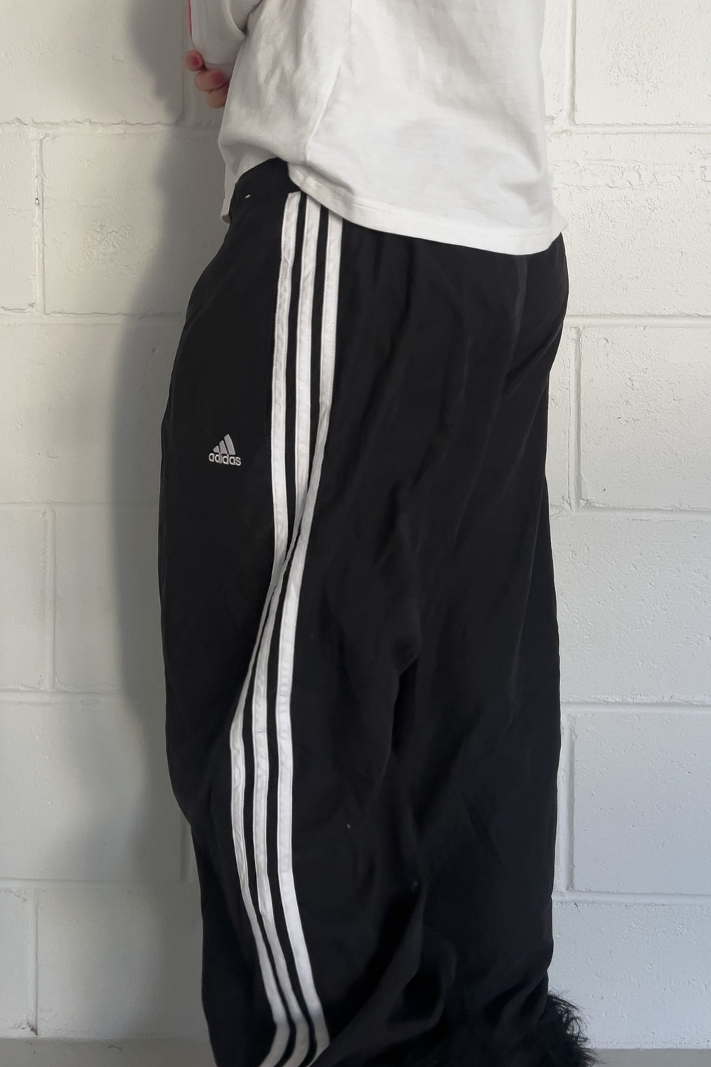 ADIDAS black track capris ★ Size labelled Xlarge