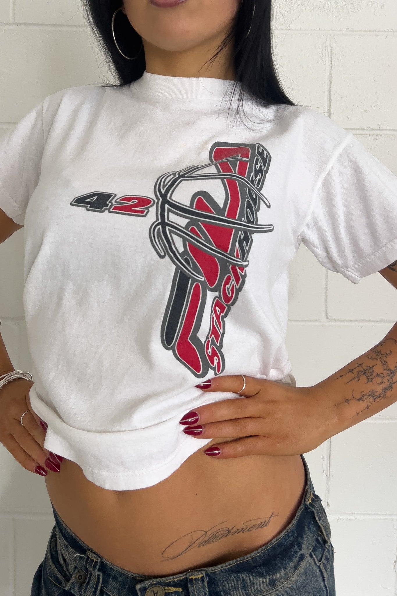 FILA white graphic tee ★ Size labelled medium