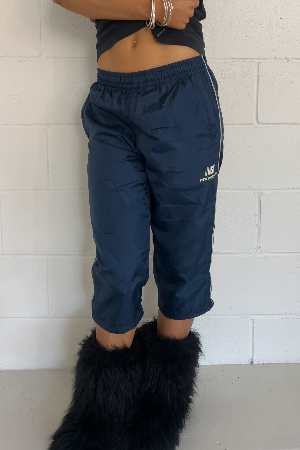 NEW BALANCE blue track capris ★ Size labelled medium