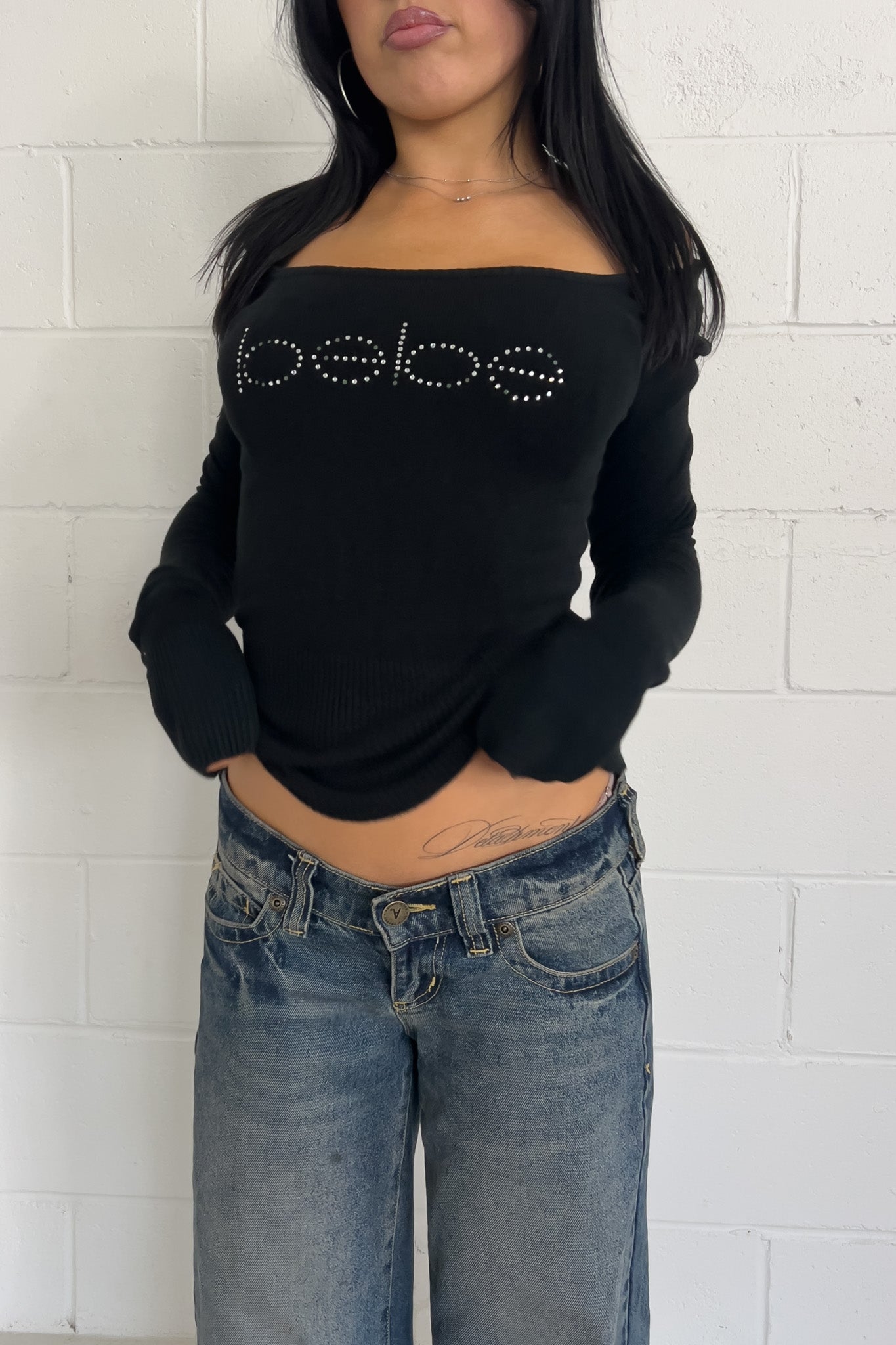 BEBE black long sleeve ★ Size est small