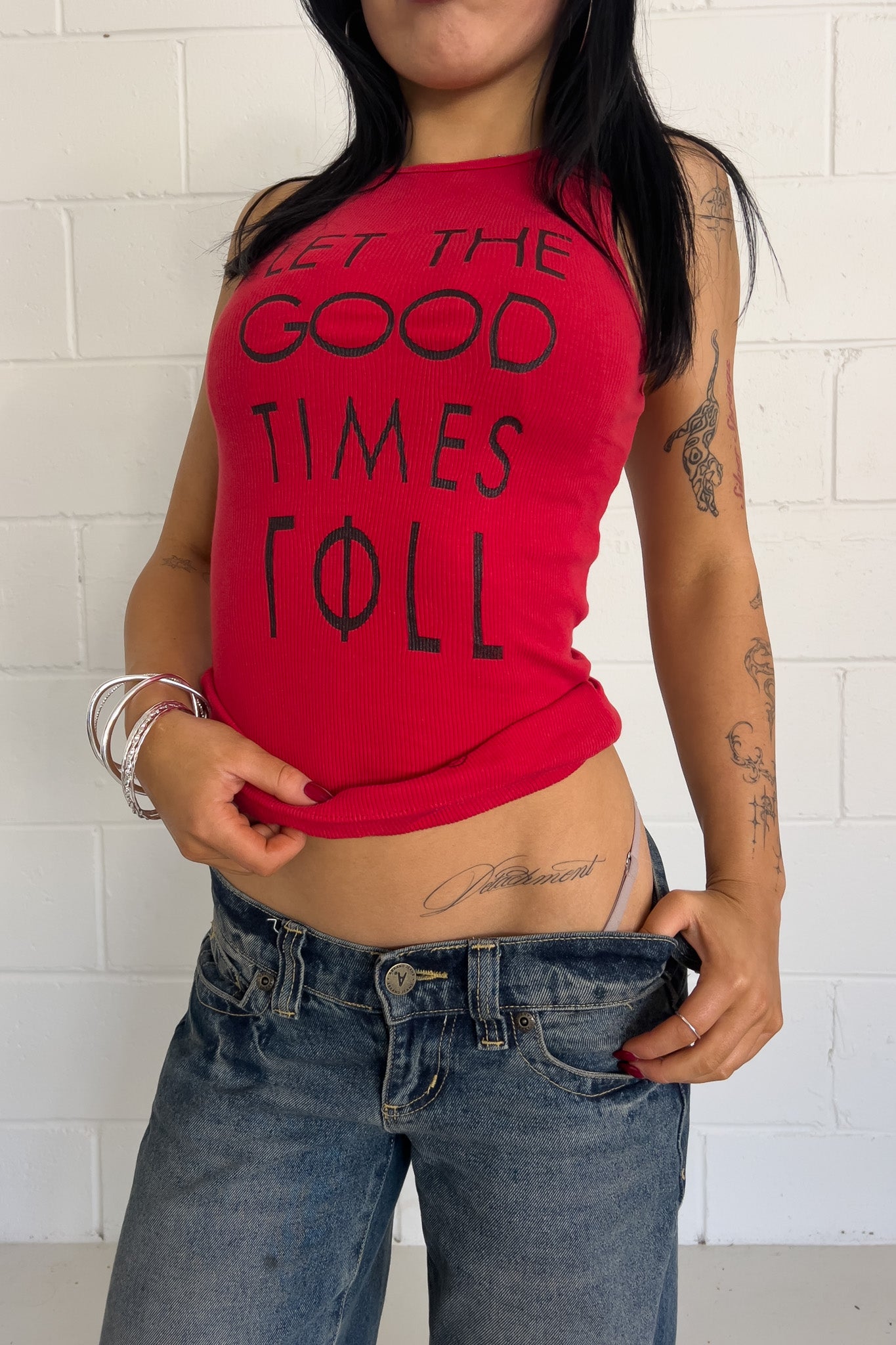 AMERICAN APPAREL red tank ★ Size labelled small