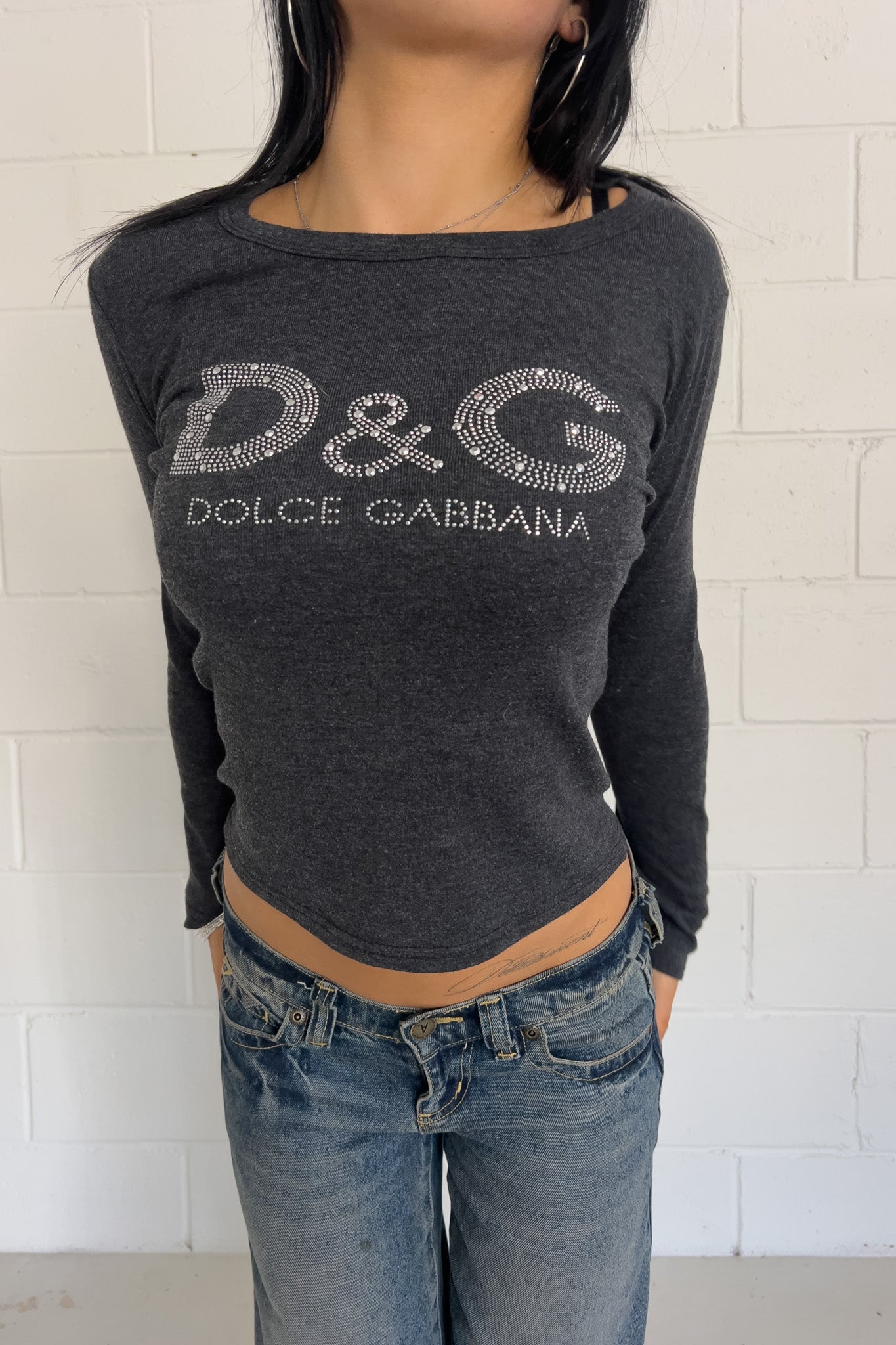 DOLCE & GABBANA grey long sleeve ★ Size est medium