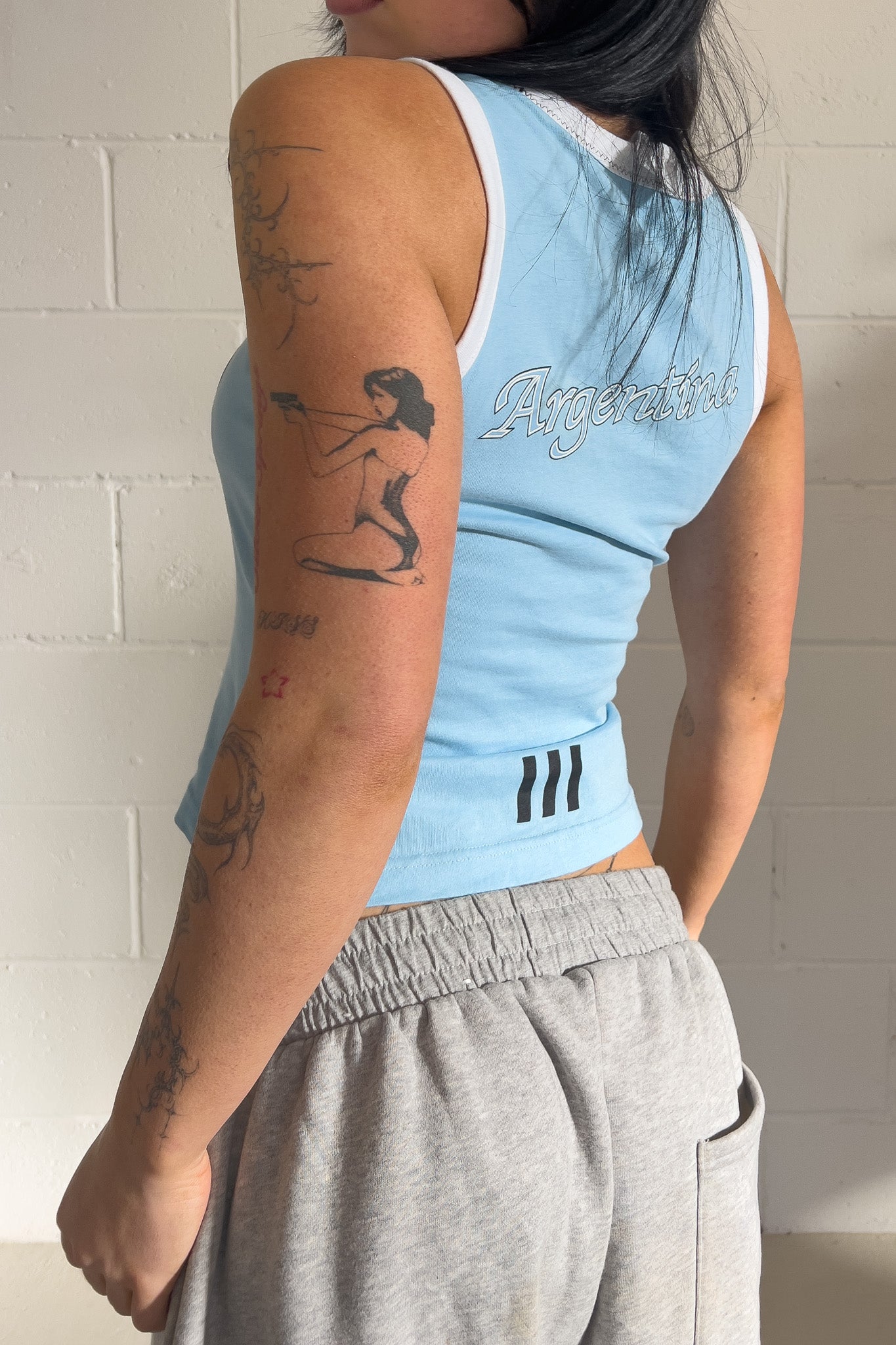 ADIDAS blue "Argentina" tank ★ Size labelled small