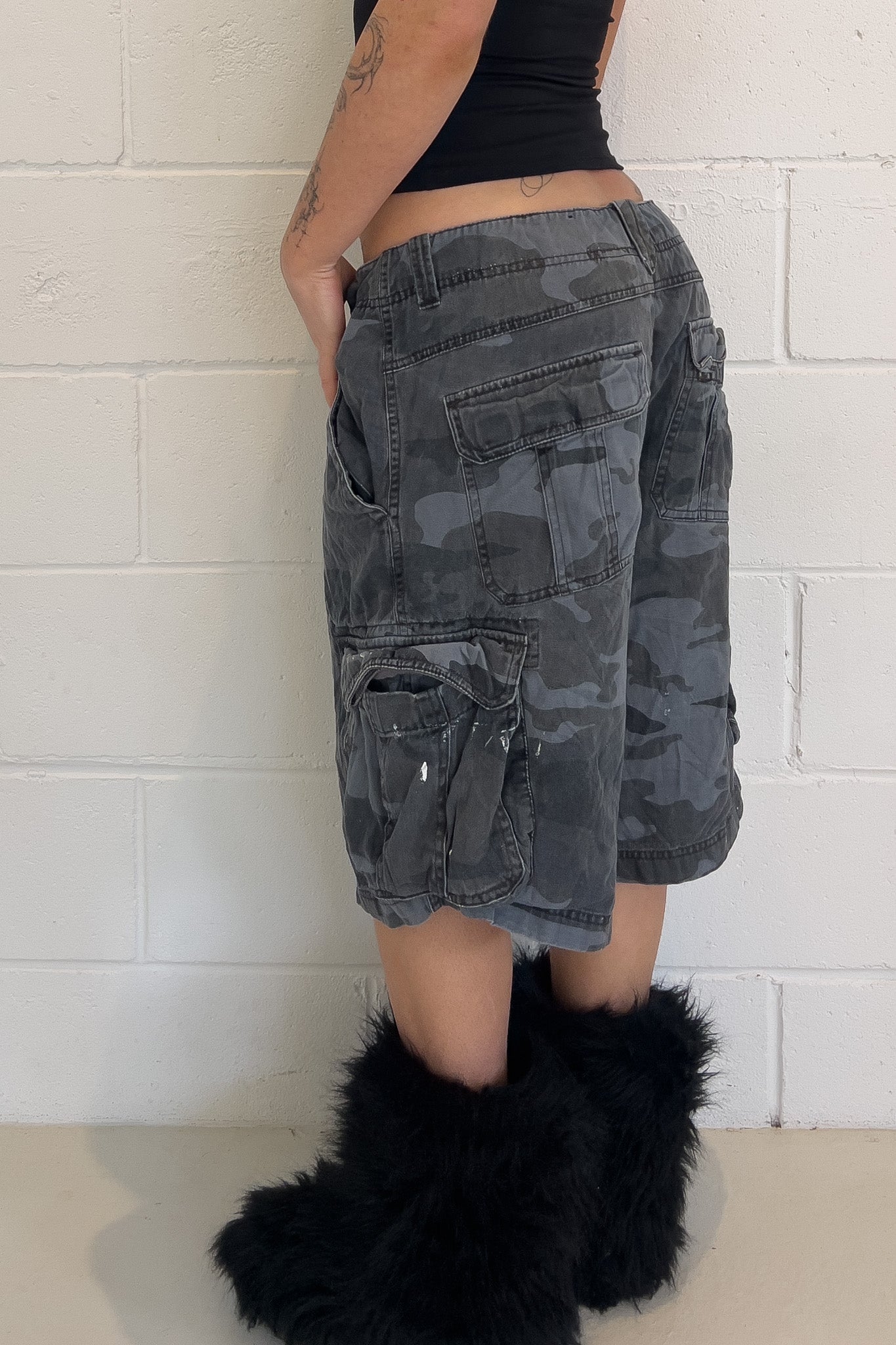 CANYON RIVER blue camo shorts ★ One size (Adjustable drawstring)