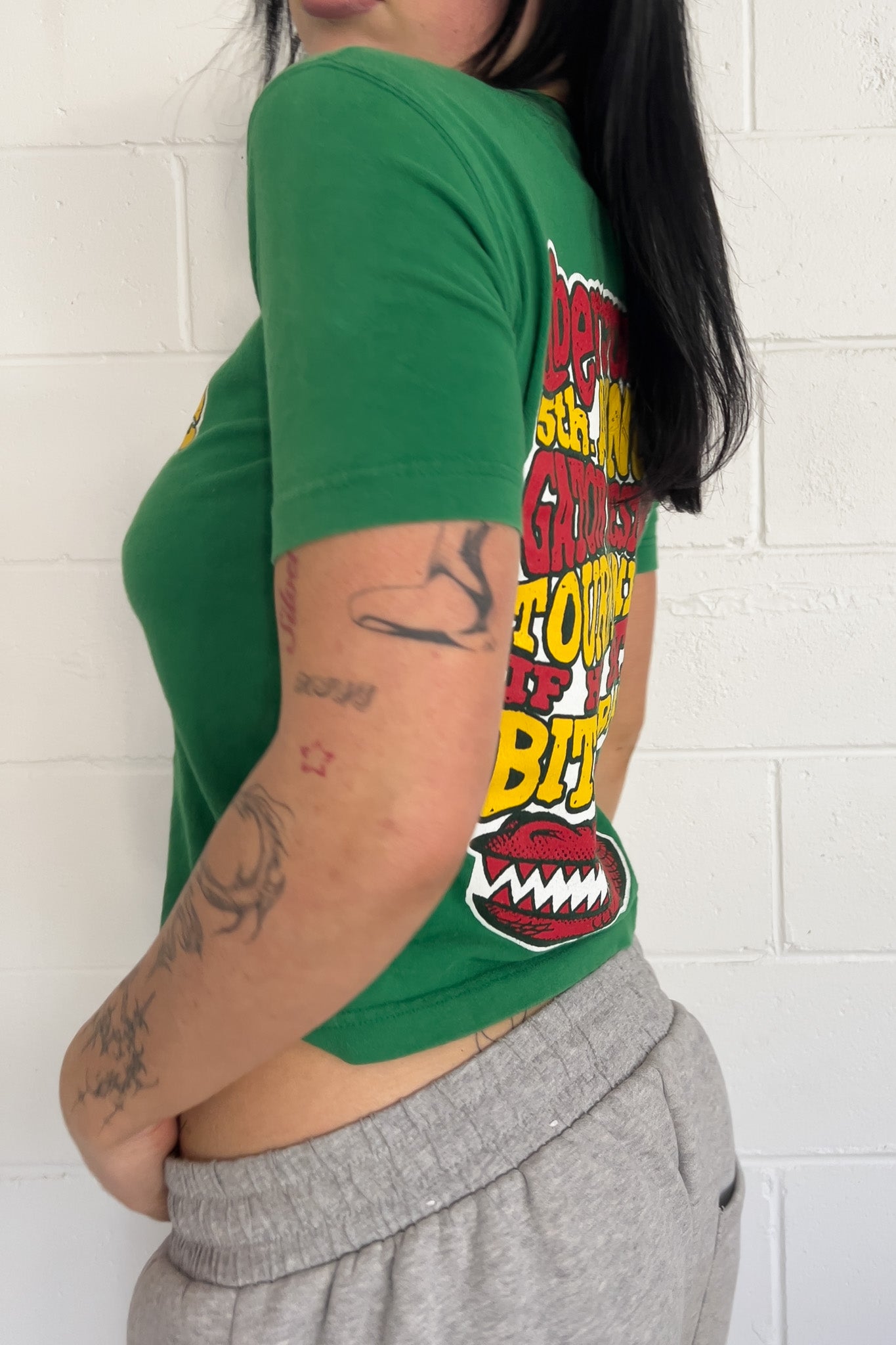 ABERCROMBIE green graphic tee ★ Size labelled small