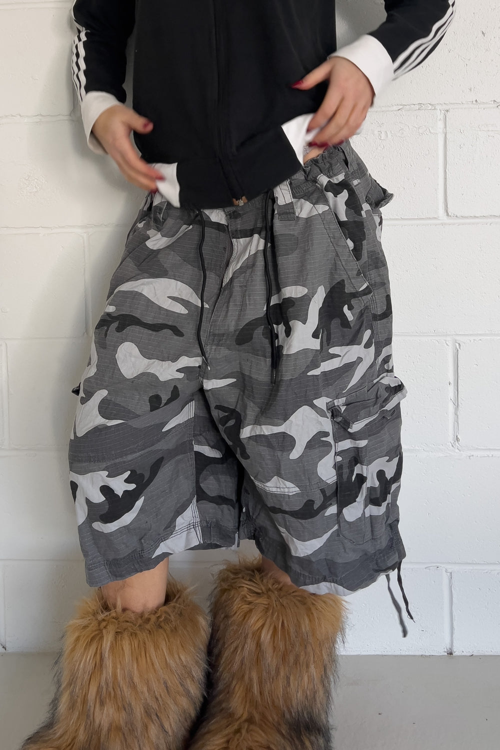 CSG grey camo shorts ★ One size (Adjustable drawstring)