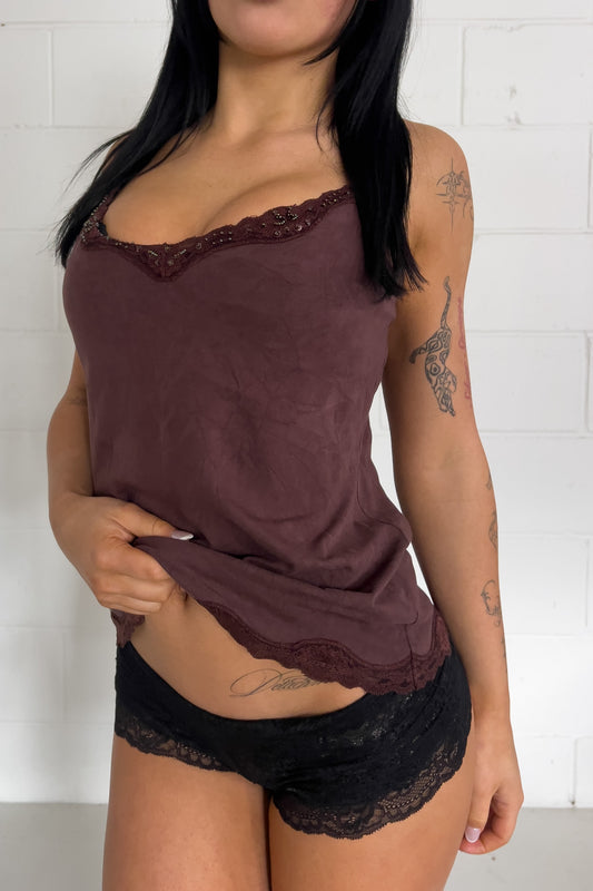 CROFT & BARROW brown tank ★ Size est X large