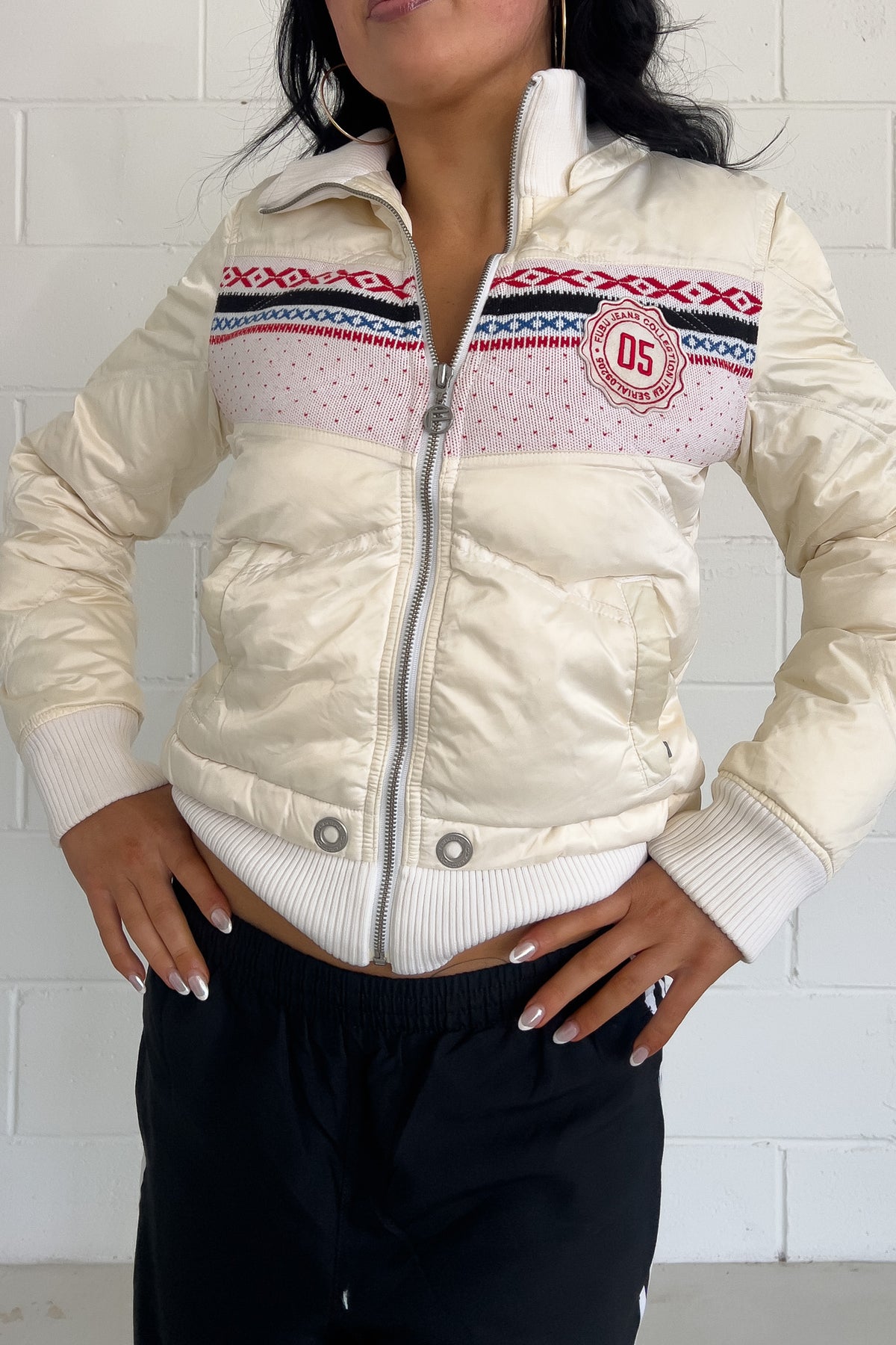 FUBU cream jacket ★ Size est small