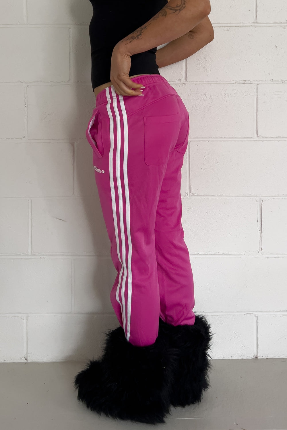 ADIDAS pink two tone trackpants ★ Size labelled M (J)