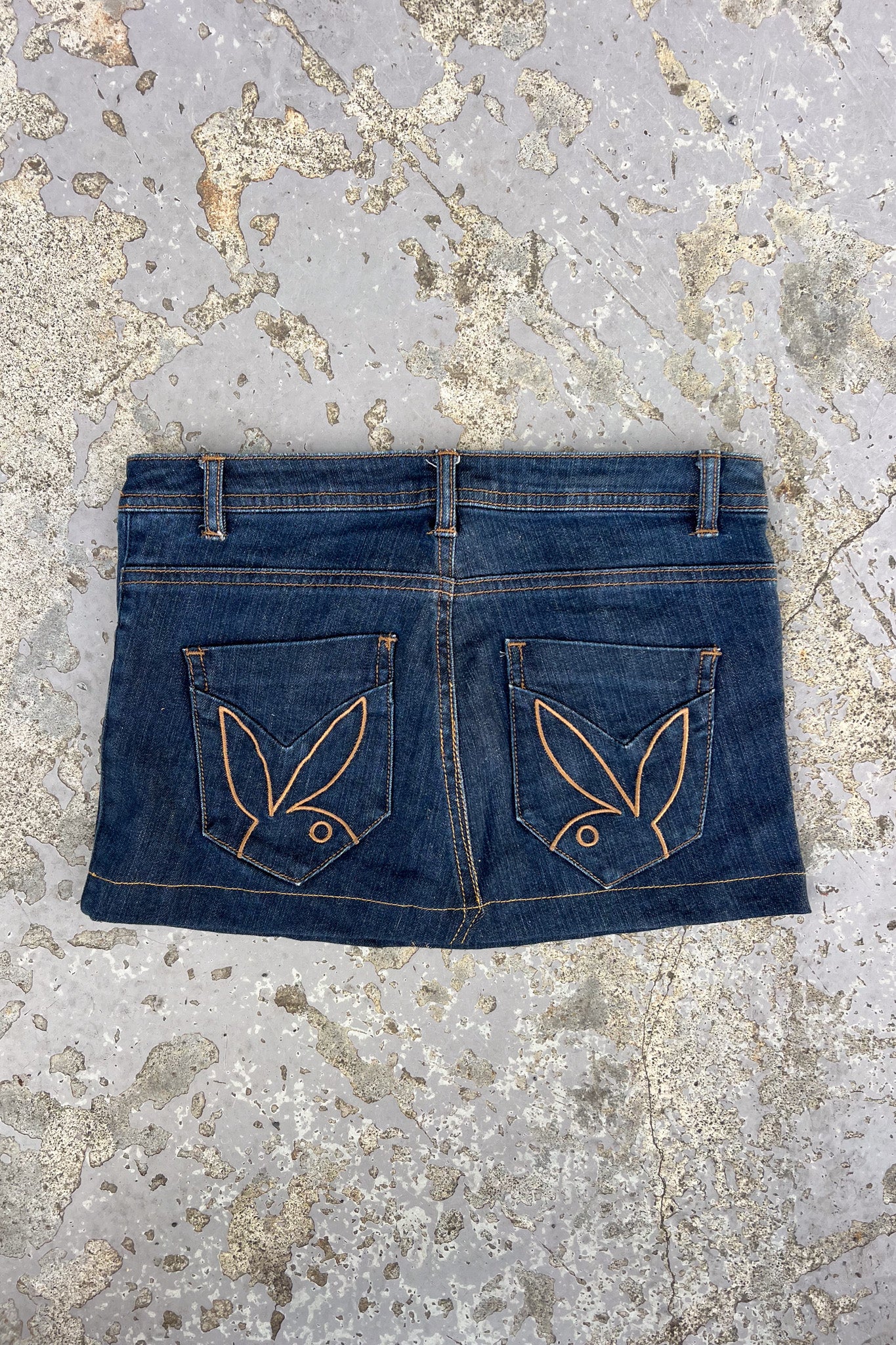 PLAYBOY dark denim micro skirt