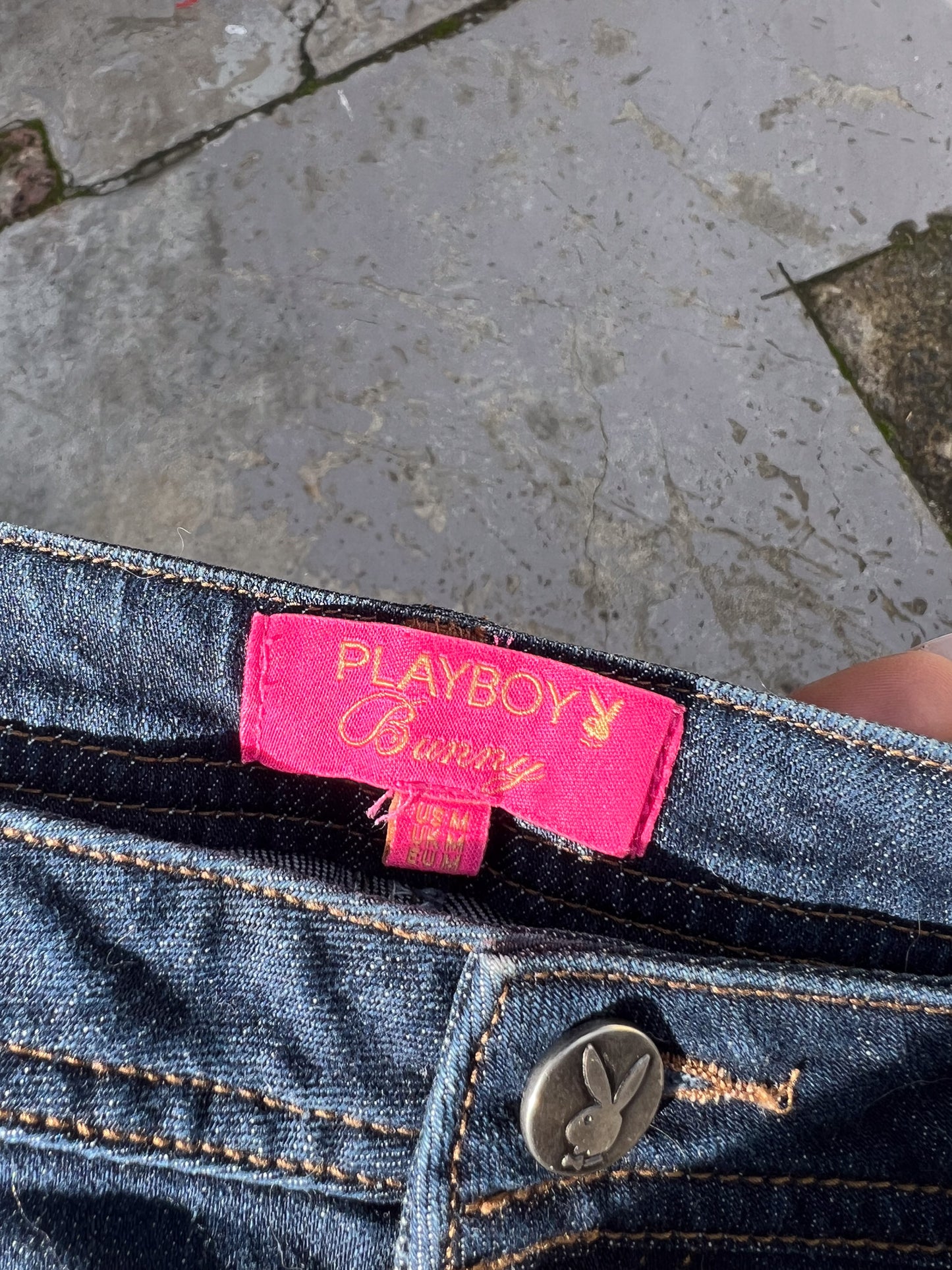 PLAYBOY dark denim micro skirt