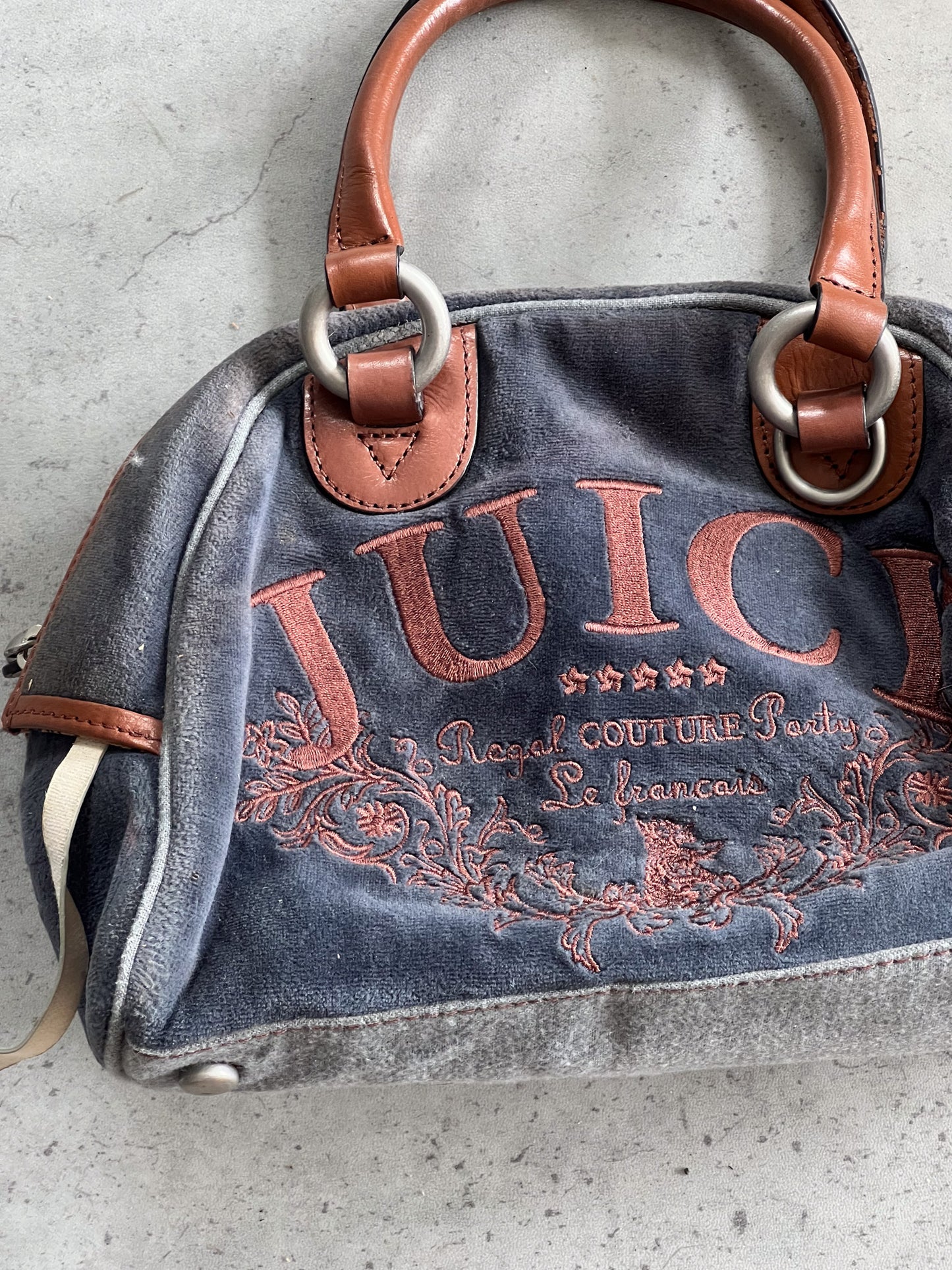 JUICY LOVES COUTURISTS velour bowler bag ★