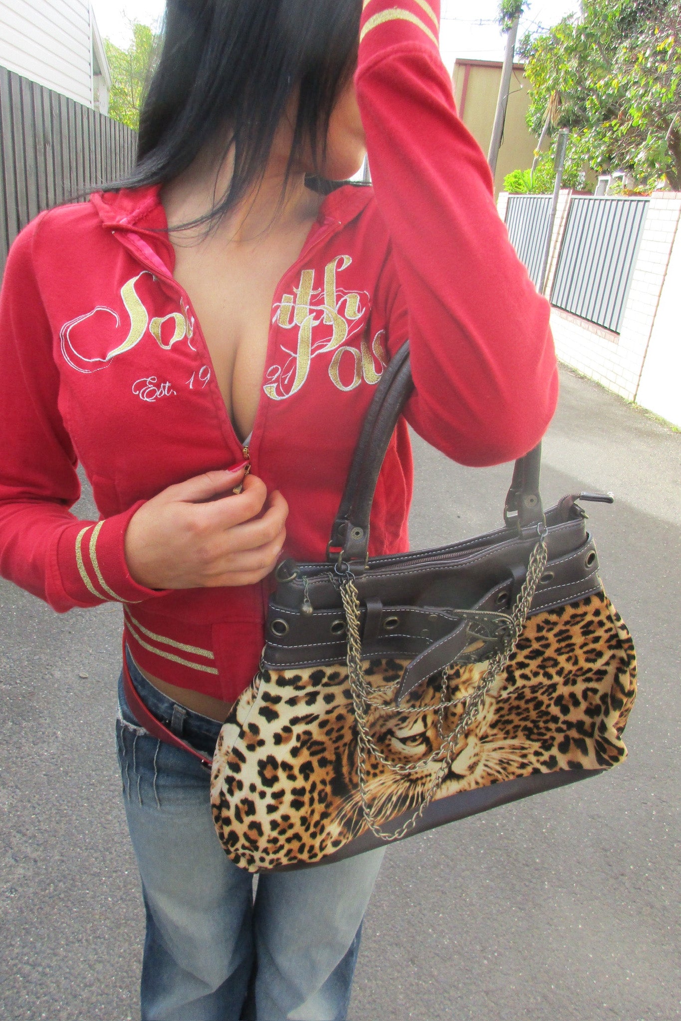 Leopard brown detailed bag ★