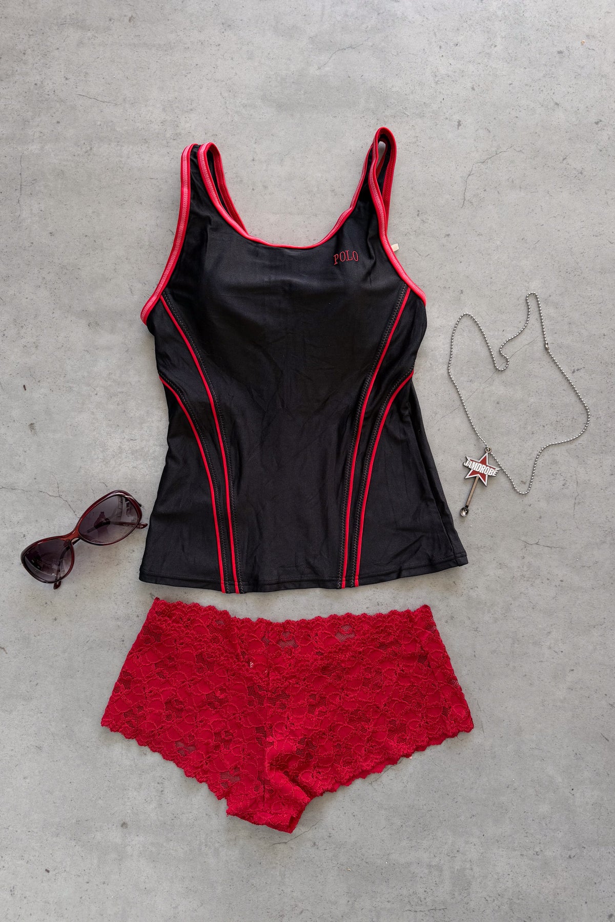 RED festival lacey booty shorts ★ SIZES AVAILABLE